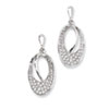 Sterling Silver & CZ Fancy Dangle Post Earrings