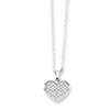 Sterling Silver & CZ Polished Heart Necklace chain