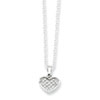 Sterling Silver & CZ Polished Heart Necklace chain