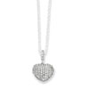 Sterling Silver & CZ Polished Heart Necklace chain