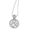 Sterling Silver & CZ Polished Heart Necklace chain
