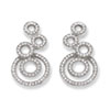 Sterling Silver & CZ Polished Circle Dangle Post Earrings