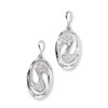 Sterling Silver & CZ Fancy Dangle Post Earrings