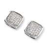 Sterling Silver & CZ Fancy Post Earrings