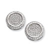 Sterling Silver & CZ Fancy Circle Post Earrings