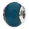 Sterling Silver Reflections Medium Blue Quartz Stone Bead