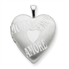 Sterling Silver 20mm with AMORE Heart Locket chain