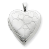 Sterling Silver 20mm with Floating Hearts Heart Locket chain