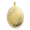 1/20 Gold Filled 20mm Swirled  Oval Locket chain