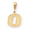 14k Initial O Charm