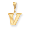14k Initial V Charm