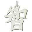 Sterling Silver "Wisdom" Kanji Chinese Symbol Charm