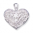 Sterling Silver Filigree Heart Charm