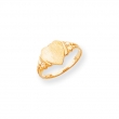 14k Heart Signet Ring