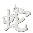 Sterling Silver "Snake" Kanji Chinese Symbol Charm