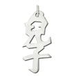 Sterling Silver "Son" Kanji Chinese Symbol Charm