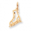 10k Diamond-cut Ice Skate Charm