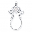 Sterling Silver Heart Charm Holder