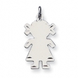 Sterling Silver Engraveable Girl Disc Charm