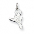 Sterling Silver Boy Martial Arts Charm