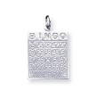 Sterling Silver Bingo Card Pendant