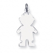 Sterling Silver Engraveable Boy Disc Charm