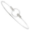 SS White Ice .06ct. Diamond Bangle Bracelet