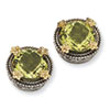 Sterling Silver w/14k 2.55Lemon Quartz Earrings