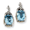 Sterling Silver w/14k 2.80Sky Blue Topaz Earrings
