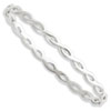 SS White Ice .06ct. Diamond Twist Bangle Bracelet