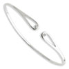 SS White Ice .02ct. Diamond Bangle Bracelet