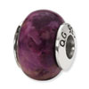 Sterling Silver Reflections Purple Magnasite Stone Bead