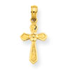 14K Small cross with Flower Pendant