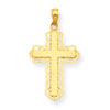 14K Lace Trim Cross Pendant
