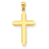 14K Solid Cross Pendant