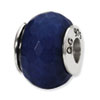 Sterling Silver Reflections Dark Blue Quartz Stone Bead
