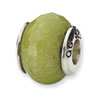 Sterling Silver Reflections Apple Green Quartz Stone Bead