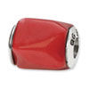 Sterling Silver Reflections Coral Stone Bead