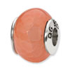 Sterling Silver Reflections Red Cracked Agate Stone Bead