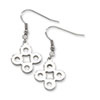 Stainless Steel Polished Connected Circles Dangle Earrings