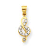 10k CZ Treble Clef Charm