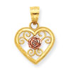 10k Two-tone Small Heart Charm
