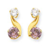 14k Synthetic Alexandrite (Jun) Post Earrings