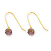 14k Synthetic Amethyst (Feb) Dangle Earrings