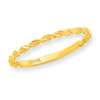 14K Diamond-cut Textured Rope Band Ring