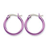 Stainless Steel Pink 19mm Hoop Earrings