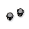Stainless Steel 6mm Black CZ Stud Earrings