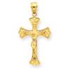 14K Crucifix with Hearts Pendant