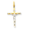 14k Two-tone Crucifix Pendant