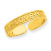 14k I Love You Toe Ring